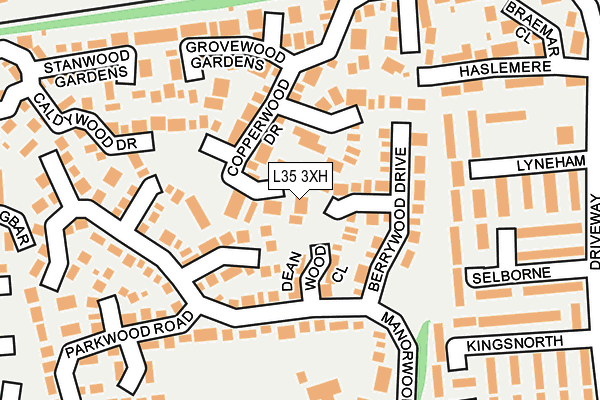 L35 3XH map - OS OpenMap – Local (Ordnance Survey) L35 3XH map - OS OpenMap – Local (Ordnance Survey)