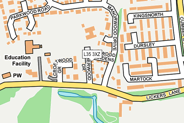 L35 3XZ map - OS OpenMap – Local (Ordnance Survey) L35 3XZ map - OS OpenMap – Local (Ordnance Survey)