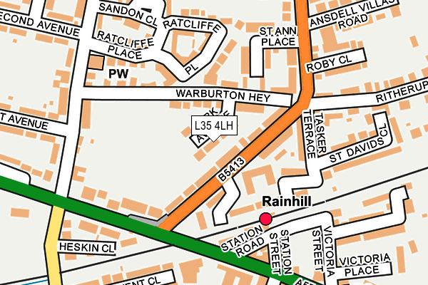 L35 4LH map - OS OpenMap – Local (Ordnance Survey) L35 4LH map - OS OpenMap – Local (Ordnance Survey)