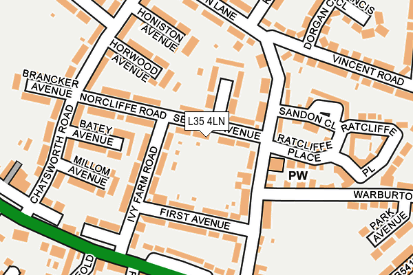 L35 4LN map - OS OpenMap – Local (Ordnance Survey) L35 4LN map - OS OpenMap – Local (Ordnance Survey)