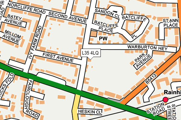 L35 4LQ map - OS OpenMap – Local (Ordnance Survey) L35 4LQ map - OS OpenMap – Local (Ordnance Survey)