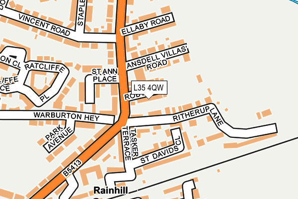 L35 4QW map - OS OpenMap – Local (Ordnance Survey) L35 4QW map - OS OpenMap – Local (Ordnance Survey)