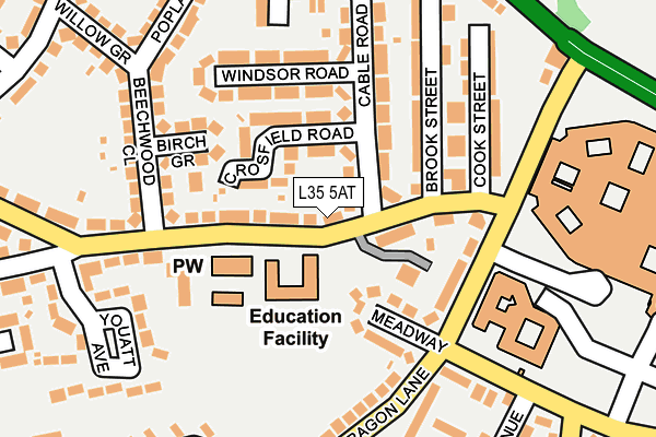 L35 5AT map - OS OpenMap – Local (Ordnance Survey) L35 5AT map - OS OpenMap – Local (Ordnance Survey)