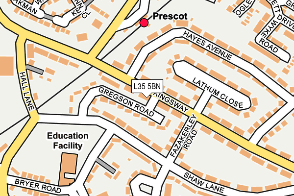 L35 5BN map - OS OpenMap – Local (Ordnance Survey) L35 5BN map - OS OpenMap – Local (Ordnance Survey)