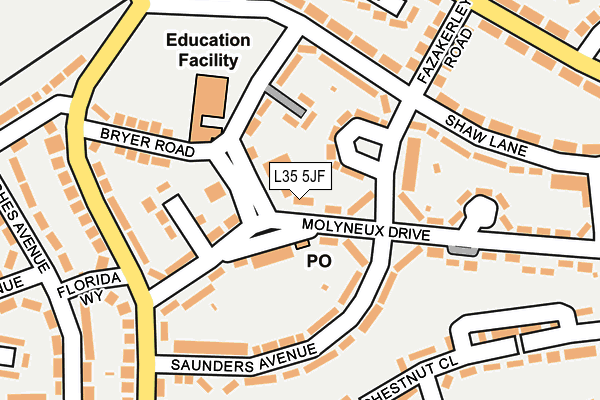 L35 5JF map - OS OpenMap – Local (Ordnance Survey) L35 5JF map - OS OpenMap – Local (Ordnance Survey)
