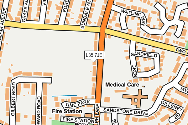 L35 7JE map - OS OpenMap – Local (Ordnance Survey) L35 7JE map - OS OpenMap – Local (Ordnance Survey)