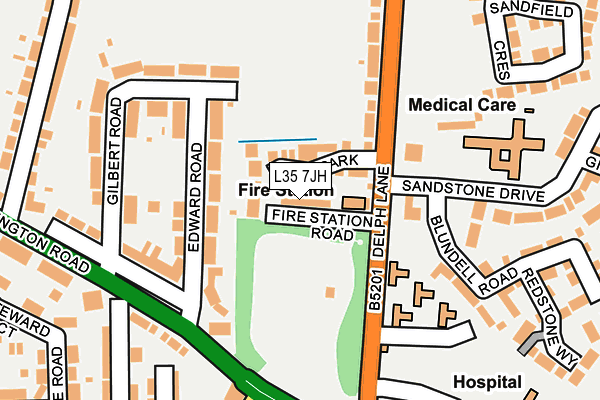 L35 7JH map - OS OpenMap – Local (Ordnance Survey) L35 7JH map - OS OpenMap – Local (Ordnance Survey)