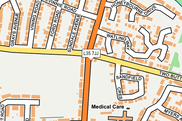 L35 7JJ map - OS OpenMap – Local (Ordnance Survey) L35 7JJ map - OS OpenMap – Local (Ordnance Survey)