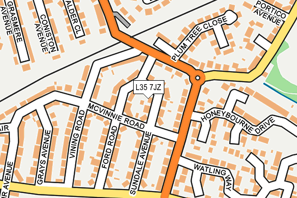 L35 7JZ map - OS OpenMap – Local (Ordnance Survey) L35 7JZ map - OS OpenMap – Local (Ordnance Survey)
