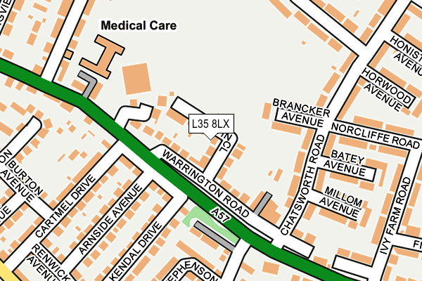 L35 8LX map - OS OpenMap – Local (Ordnance Survey) L35 8LX map - OS OpenMap – Local (Ordnance Survey)