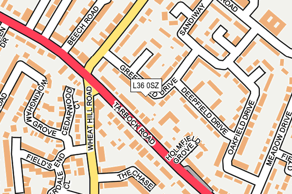 L36 0SZ map - OS OpenMap – Local (Ordnance Survey) L36 0SZ map - OS OpenMap – Local (Ordnance Survey)