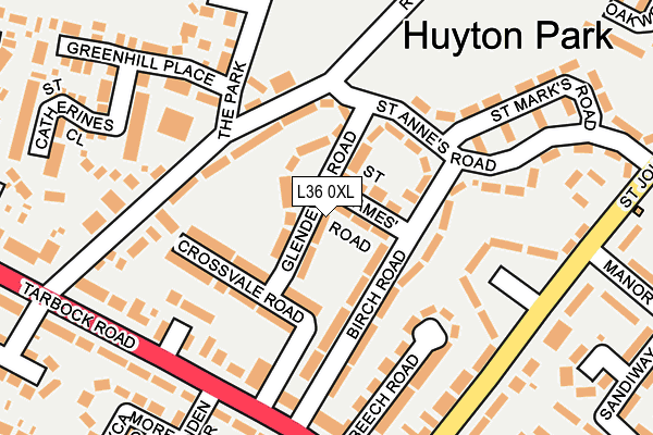 L36 0XL map - OS OpenMap – Local (Ordnance Survey)