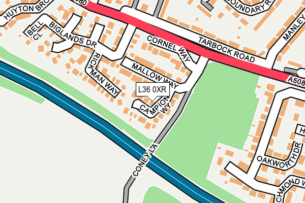 L36 0XR map - OS OpenMap – Local (Ordnance Survey) L36 0XR map - OS OpenMap – Local (Ordnance Survey)
