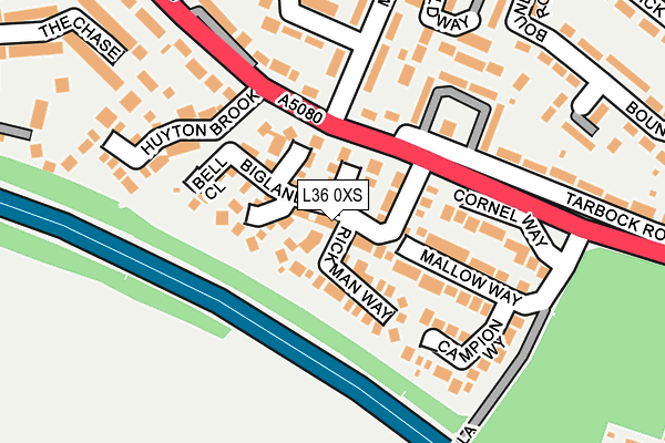 L36 0XS map - OS OpenMap – Local (Ordnance Survey) L36 0XS map - OS OpenMap – Local (Ordnance Survey)