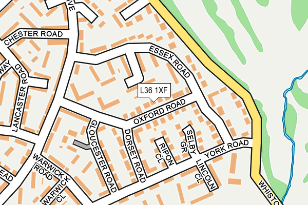 L36 1XF map - OS OpenMap – Local (Ordnance Survey) L36 1XF map - OS OpenMap – Local (Ordnance Survey)