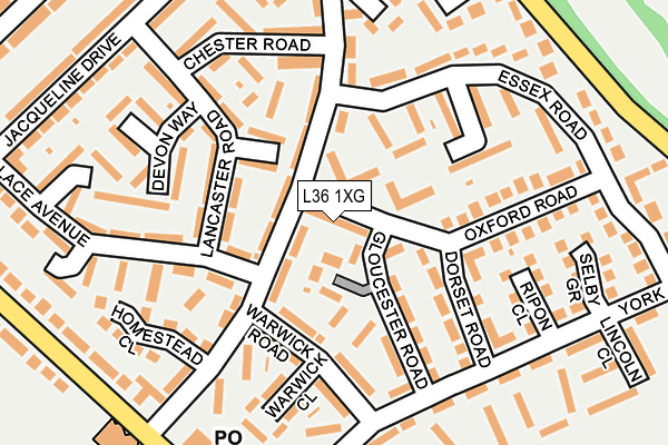 L36 1XG map - OS OpenMap – Local (Ordnance Survey) L36 1XG map - OS OpenMap – Local (Ordnance Survey)
