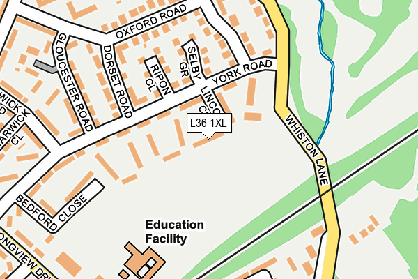 L36 1XL map - OS OpenMap – Local (Ordnance Survey) L36 1XL map - OS OpenMap – Local (Ordnance Survey)