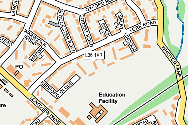 L36 1XR map - OS OpenMap – Local (Ordnance Survey) L36 1XR map - OS OpenMap – Local (Ordnance Survey)