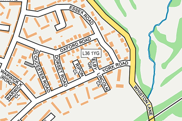 L36 1YG map - OS OpenMap – Local (Ordnance Survey) L36 1YG map - OS OpenMap – Local (Ordnance Survey)