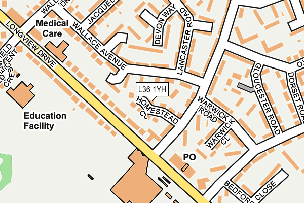 L36 1YH map - OS OpenMap – Local (Ordnance Survey) L36 1YH map - OS OpenMap – Local (Ordnance Survey)