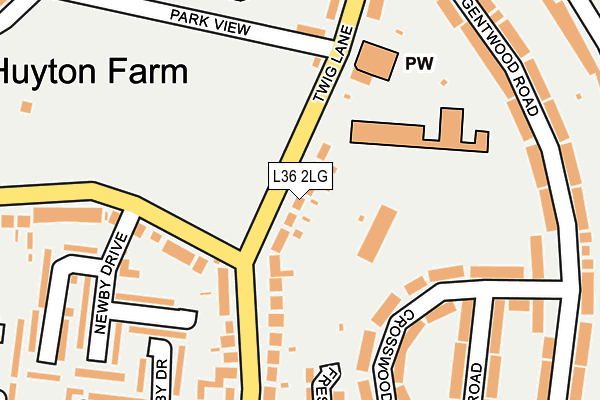 L36 2LG map - OS OpenMap – Local (Ordnance Survey)