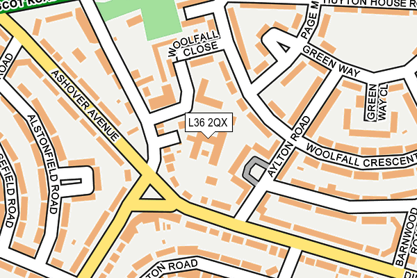L36 2QX map - OS OpenMap – Local (Ordnance Survey) L36 2QX map - OS OpenMap – Local (Ordnance Survey)