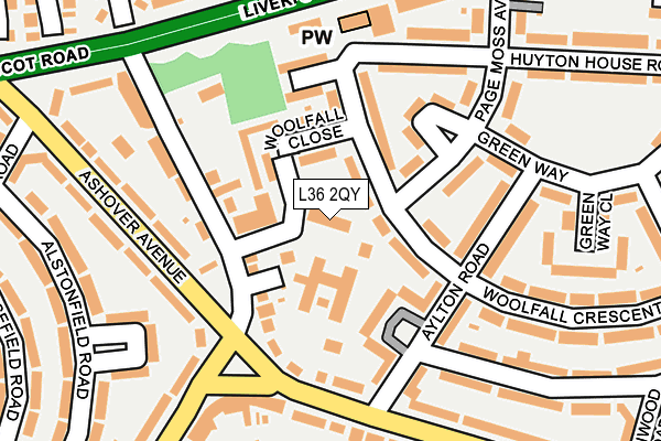 L36 2QY map - OS OpenMap – Local (Ordnance Survey) L36 2QY map - OS OpenMap – Local (Ordnance Survey)