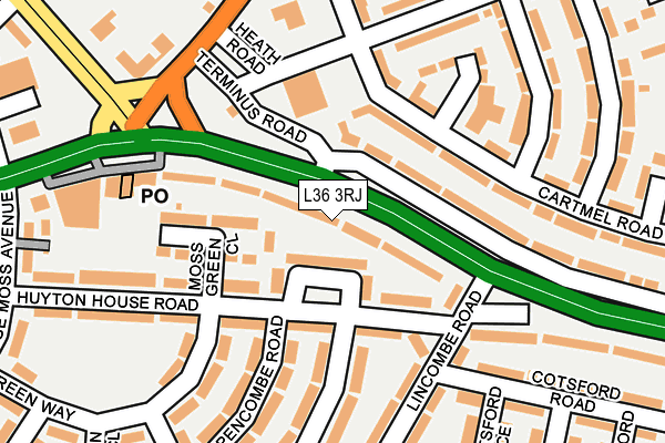 L36 3RJ map - OS OpenMap – Local (Ordnance Survey) L36 3RJ map - OS OpenMap – Local (Ordnance Survey)
