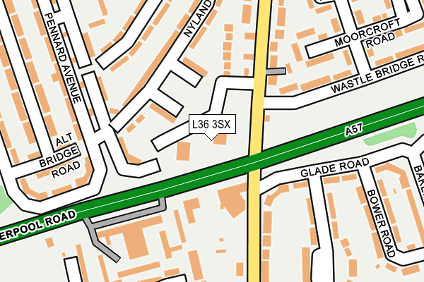 L36 3SX map - OS OpenMap – Local (Ordnance Survey) L36 3SX map - OS OpenMap – Local (Ordnance Survey)