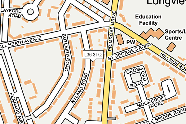 L36 3TQ map - OS OpenMap – Local (Ordnance Survey) L36 3TQ map - OS OpenMap – Local (Ordnance Survey)