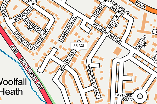 L36 3XL map - OS OpenMap – Local (Ordnance Survey) L36 3XL map - OS OpenMap – Local (Ordnance Survey)