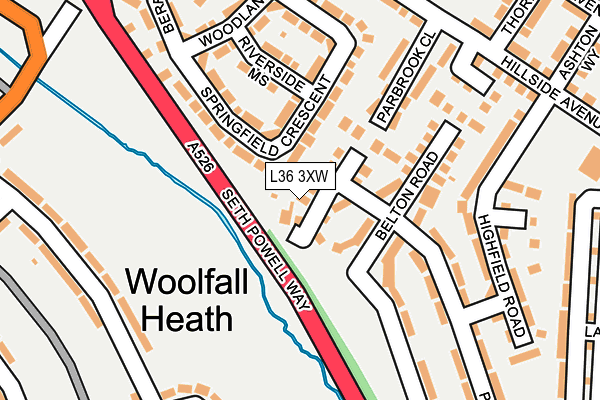 L36 3XW map - OS OpenMap – Local (Ordnance Survey) L36 3XW map - OS OpenMap – Local (Ordnance Survey)