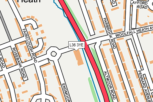 L36 3YE map - OS OpenMap – Local (Ordnance Survey) L36 3YE map - OS OpenMap – Local (Ordnance Survey)