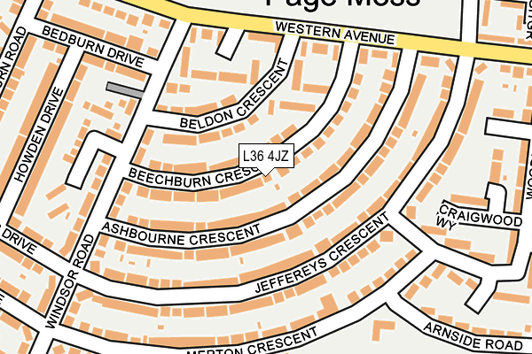 L36 4JZ map - OS OpenMap – Local (Ordnance Survey) L36 4JZ map - OS OpenMap – Local (Ordnance Survey)