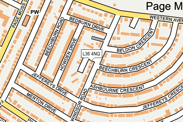 L36 4NQ map - OS OpenMap – Local (Ordnance Survey) L36 4NQ map - OS OpenMap – Local (Ordnance Survey)