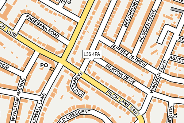 L36 4PA map - OS OpenMap – Local (Ordnance Survey) L36 4PA map - OS OpenMap – Local (Ordnance Survey)