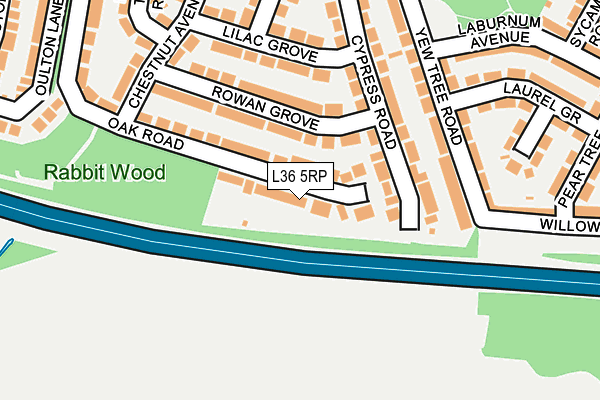 L36 5RP map - OS OpenMap – Local (Ordnance Survey) L36 5RP map - OS OpenMap – Local (Ordnance Survey)