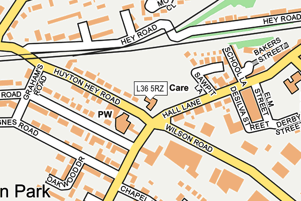 L36 5RZ map - OS OpenMap – Local (Ordnance Survey) L36 5RZ map - OS OpenMap – Local (Ordnance Survey)