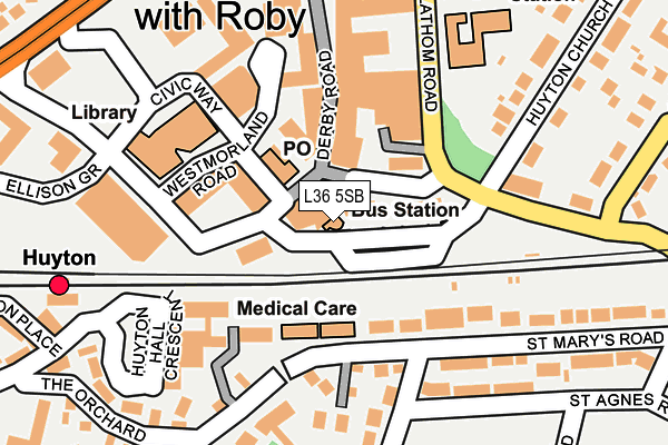 L36 5SB map - OS OpenMap – Local (Ordnance Survey) L36 5SB map - OS OpenMap – Local (Ordnance Survey)