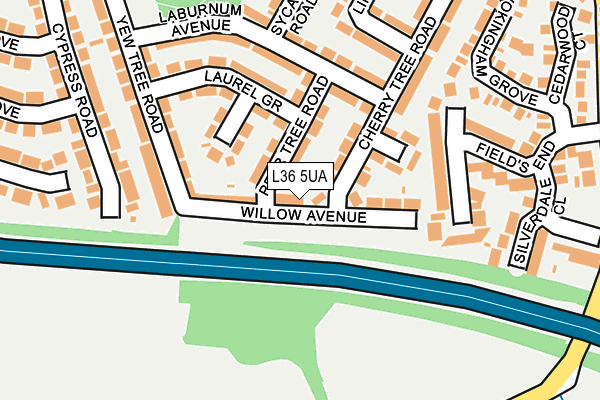 L36 5UA map - OS OpenMap – Local (Ordnance Survey) L36 5UA map - OS OpenMap – Local (Ordnance Survey)
