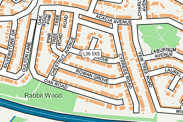 L36 5XS map - OS OpenMap – Local (Ordnance Survey) L36 5XS map - OS OpenMap – Local (Ordnance Survey)