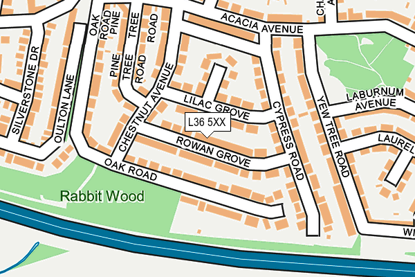L36 5XX map - OS OpenMap – Local (Ordnance Survey)
