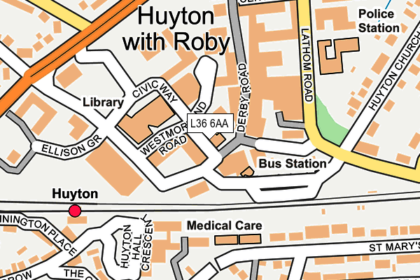 L36 6AA map - OS OpenMap – Local (Ordnance Survey) L36 6AA map - OS OpenMap – Local (Ordnance Survey)