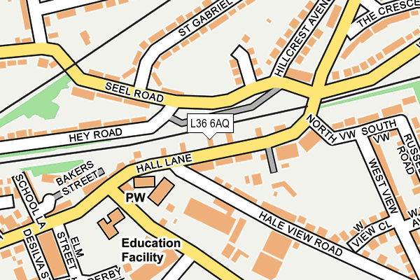 L36 6AQ map - OS OpenMap – Local (Ordnance Survey) L36 6AQ map - OS OpenMap – Local (Ordnance Survey)