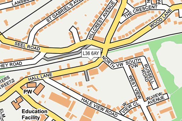 L36 6AY map - OS OpenMap – Local (Ordnance Survey) L36 6AY map - OS OpenMap – Local (Ordnance Survey)
