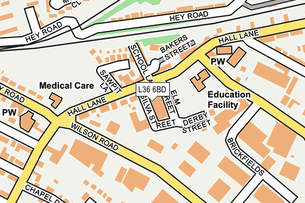 L36 6BD map - OS OpenMap – Local (Ordnance Survey) L36 6BD map - OS OpenMap – Local (Ordnance Survey)