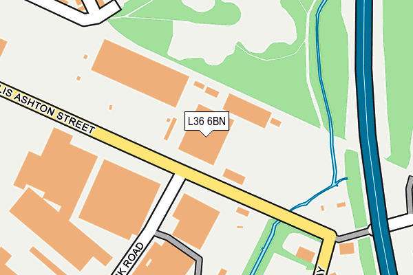L36 6BN map - OS OpenMap – Local (Ordnance Survey) L36 6BN map - OS OpenMap – Local (Ordnance Survey)