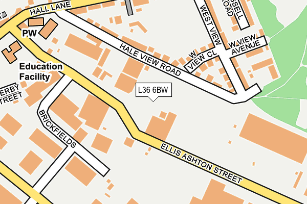 L36 6BW map - OS OpenMap – Local (Ordnance Survey) L36 6BW map - OS OpenMap – Local (Ordnance Survey)