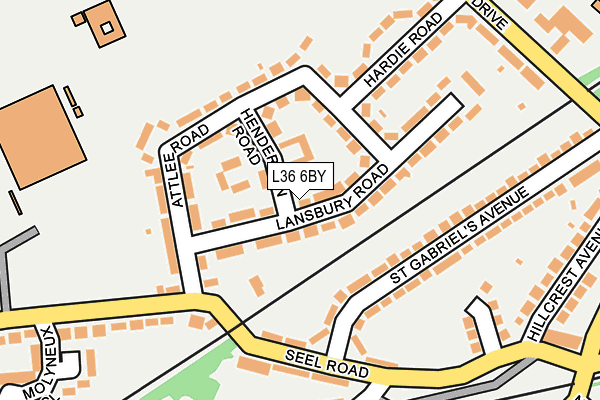 L36 6BY map - OS OpenMap – Local (Ordnance Survey) L36 6BY map - OS OpenMap – Local (Ordnance Survey)