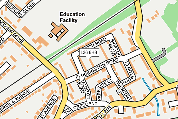 L36 6HB map - OS OpenMap – Local (Ordnance Survey) L36 6HB map - OS OpenMap – Local (Ordnance Survey)